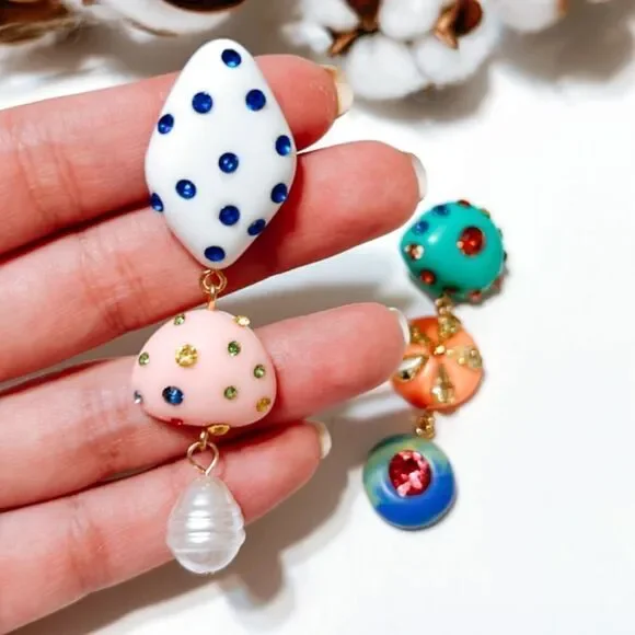 Geo dangle earrings N108 - Picture 6 of 7